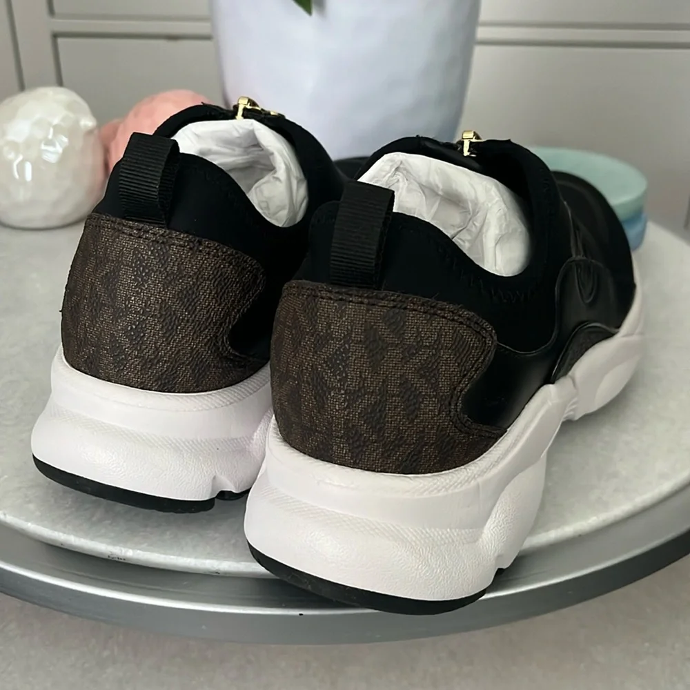 Michael Kors Sami Zip Trainer Brown Multi Sneaker